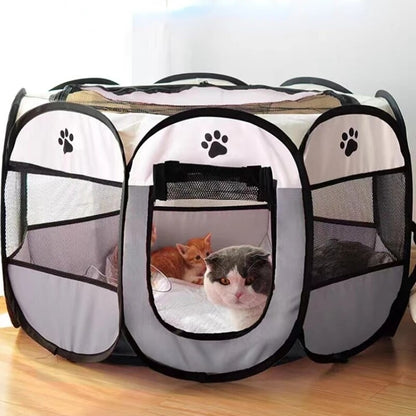 Portable Foldable Pet Tent Kennel Octagonal Fence Puppy Shelter Easy to Use Outdoor Easy Operation Large Dog Cages Cat Fences